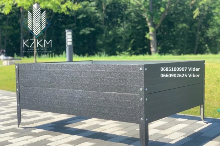 Збірна грядка матова, збірна "Люкс" висока 380 мм, металева грядка- фото № 6
