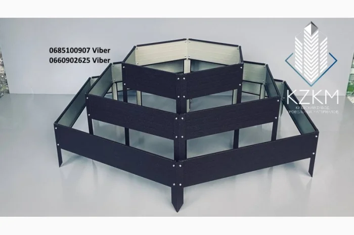 Збірна клумба матова, збірна "Люкс" висока, металева клумба- фото № 4