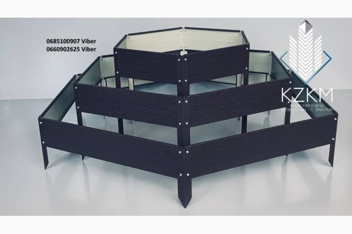 Збірна клумба матова, збірна "Люкс" висока, металева клумба- фото № 6