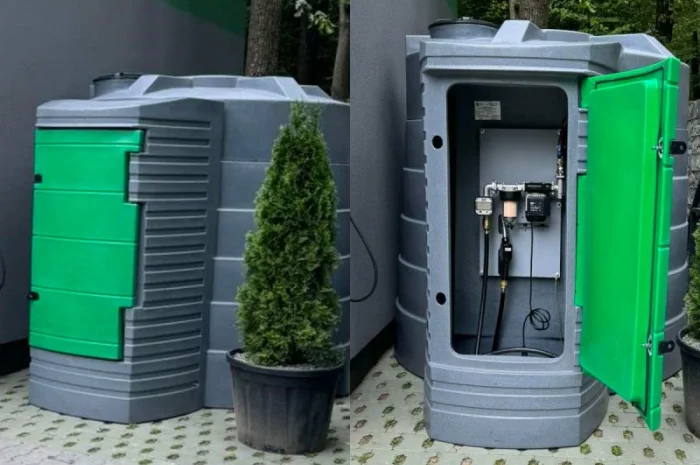 Міні АЗС 5000л під ключ Резервуар двостінний з заправним модулем для дизпалива- фото № 1