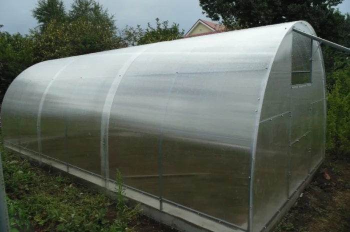 Арочная теплица «Днепр-3» с сотовым поликарбонатом- фото № 1
