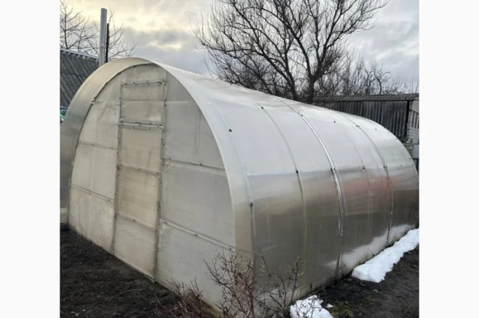 Продається готова теплиця з полікарбонату з котлом. Розмір 4м х 8м- фото № 1