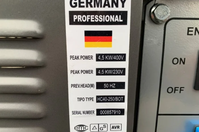 Електрогенератор 3 фазный, на 4.5 кВт Munsterix MN 9900 XV- фото № 6