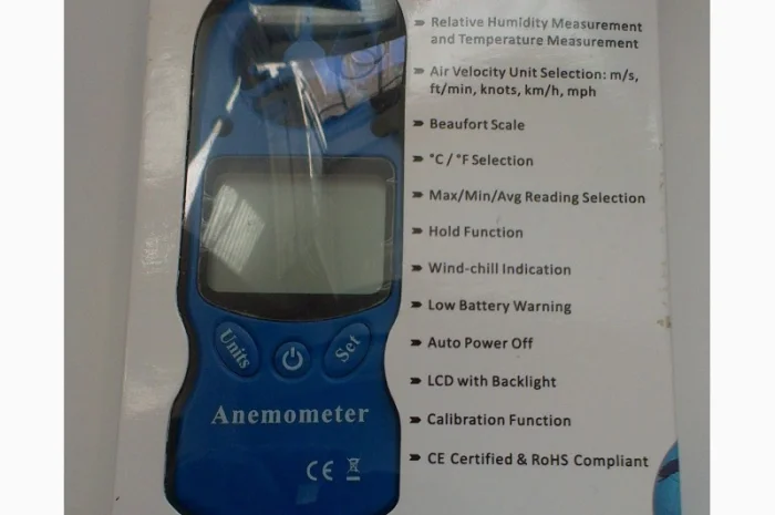Анемометр термо-гигрометр 3 в 1 SR5803 ( 2178 ) (0, 3-30 м/с) (0%-99%) (-10 to 50& 186; C)- фото № 4