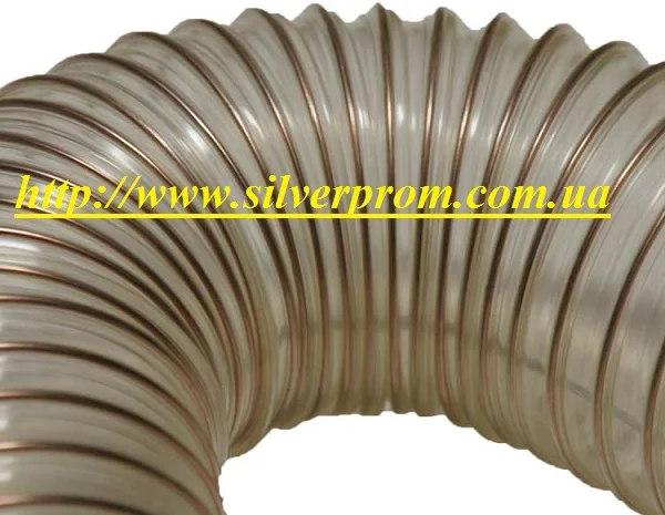 Гофрированный полиуретановый шланг для перекачки зерна, семечки, кофе- фото № 1
