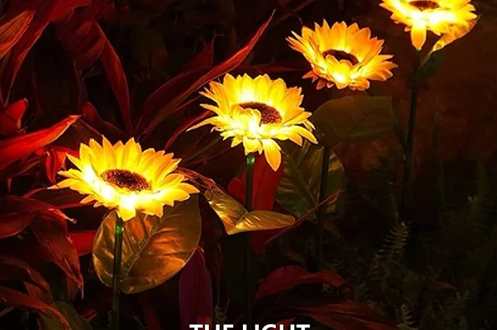 Подсолнух на солнечной батарее садовый фонарь- фото № 10