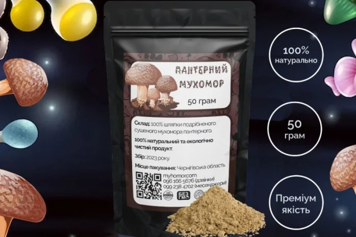 Мухомор Пантерний мелені шляпки- фото № 1