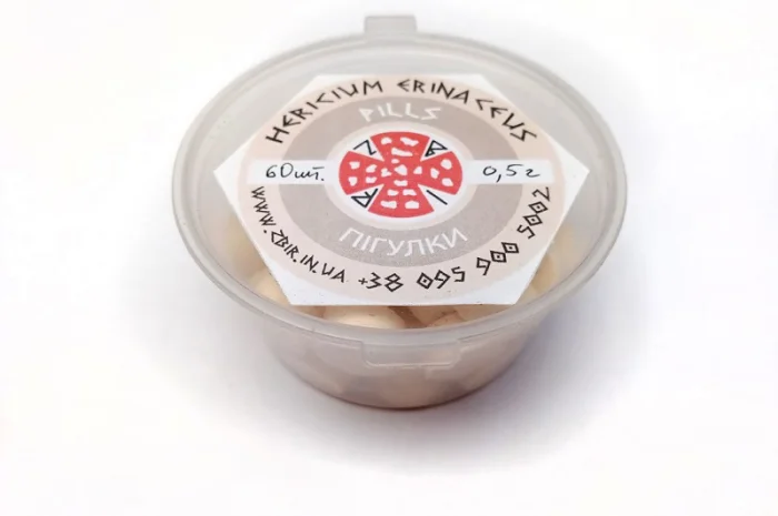 Їжовик Гребінчастий (Hericium erinaceus) у пресованих пігулках- фото № 3