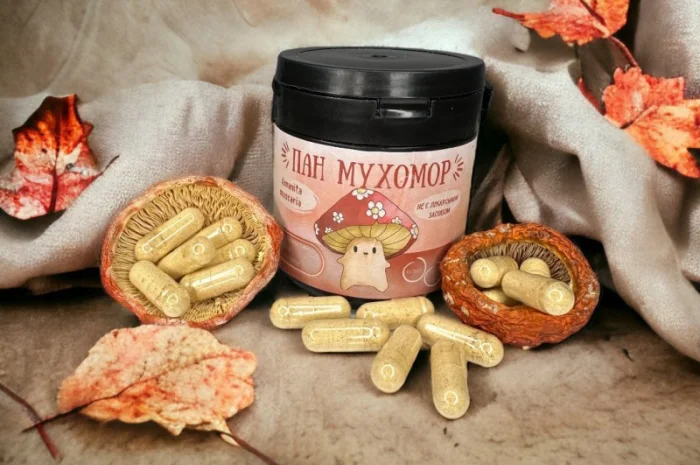 Мухомор червоний 60 капсул по 0.5 грам- фото № 1