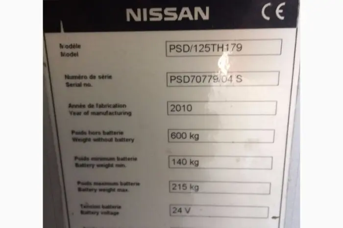 Штабелер электрический NISSAN 2010р 1, 25т 1.8м- фото № 5