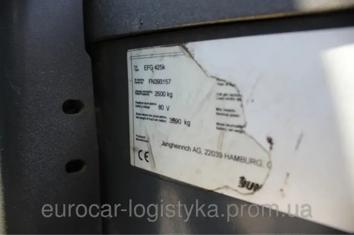 Погрузчик Jungheinrich EFG425k 2009р 2, 5т 5.5м-висота підйому- фото № 3