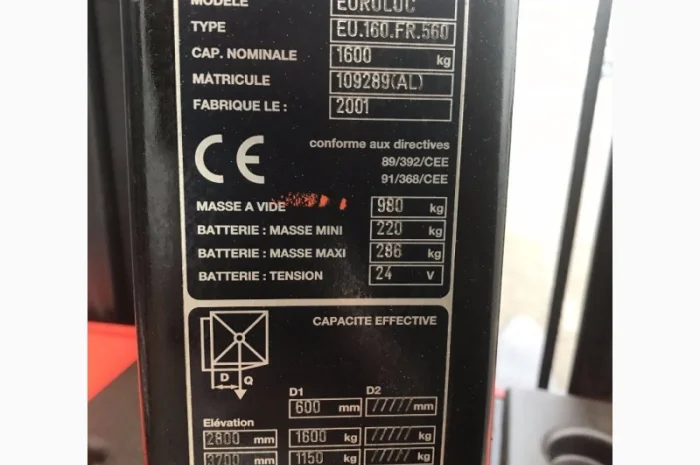 Штабелер электрический поводковый Manitou1, 6 т 4.2 м- фото № 6