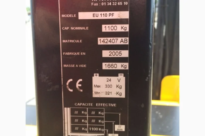 Штабелер MANITOU LOC 1, 1т 2, 8м 2015р-акам.батарея- фото № 5