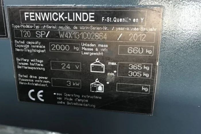 Электротележка самоходная LINDE T 20 SP 2012 2т. довгі вила- фото № 3