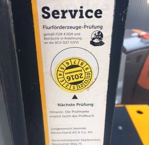 Штабелер электрический самоходный поводковый JUNGHEINRICH 1, 25т 2- фото № 3