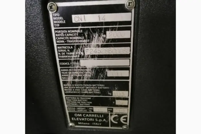 Штабелер электрический поводковый OM Komatsu 1.4-2т 5.00м- фото № 8