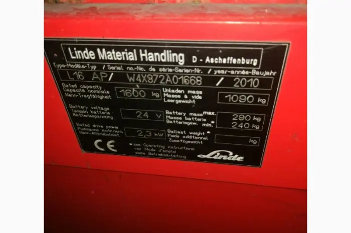 Штабелер электрический самоходный LINDE L 16 AP 1.6t 3.0m- фото № 8