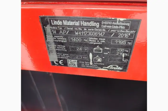 Штабелер Електро Навантажувач в дорозі 2016 Linde L14АР 1, 4т 4, 8м- фото № 7