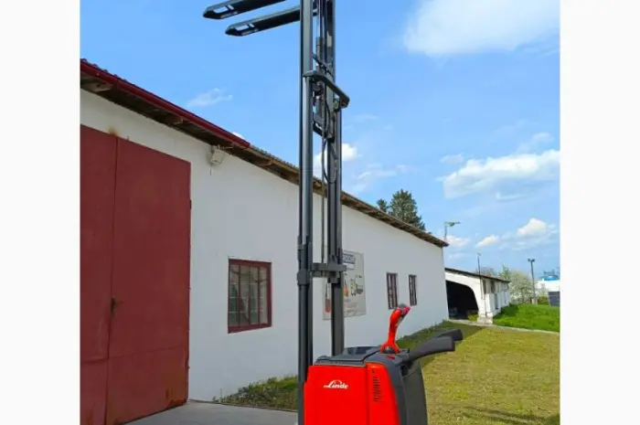 Штабелер рокла навантажувач электрический 818*Linde L14L AP 1, 4т 4, 32m- фото № 11