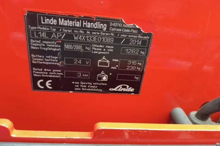 Штабелер рокла навантажувач электрический 818*Linde L14L AP 1, 4т 4, 32m- фото № 14