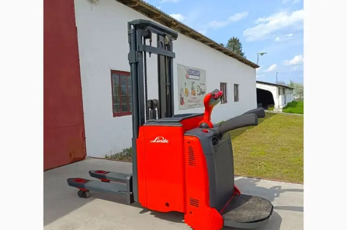 Штабелер рокла навантажувач электрический 818*Linde L14L AP 1, 4т 4, 32m- фото № 4