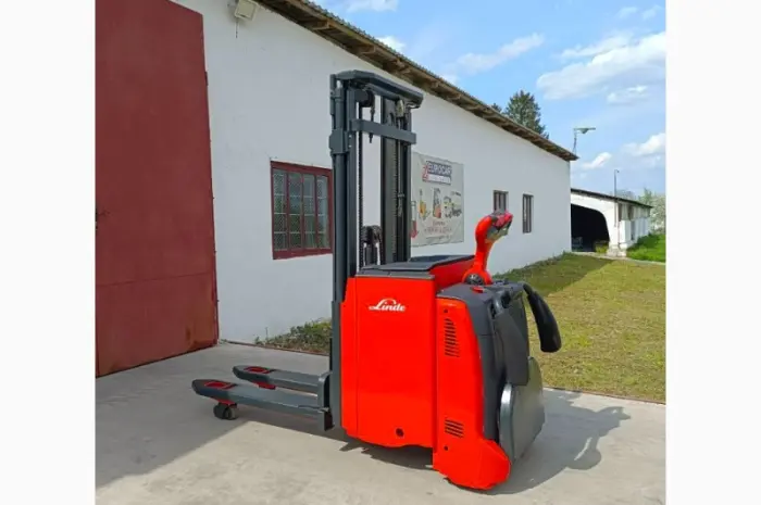 Штабелер рокла навантажувач электрический 818*Linde L14L AP 1, 4т 4, 32m- фото № 6