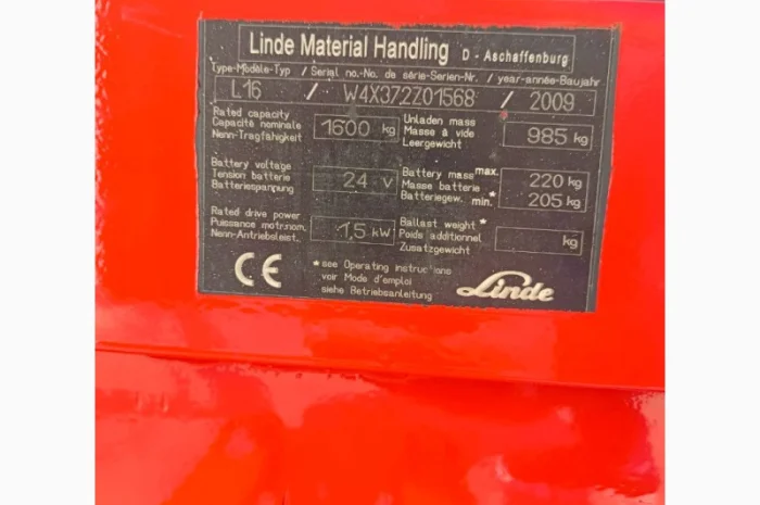 Штабелер 862 Linde L16 1, 6т 5, 31 м- фото № 11