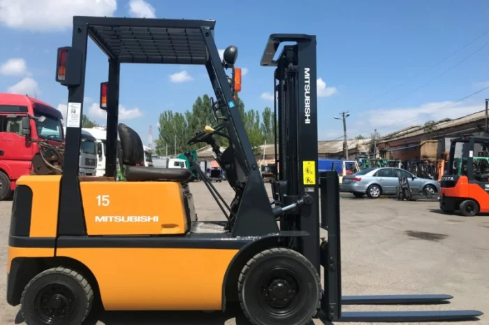 Газ-бензиновый вилочный погрузчик навантажувач Mitsubishi на 1.5 тонны- фото № 2