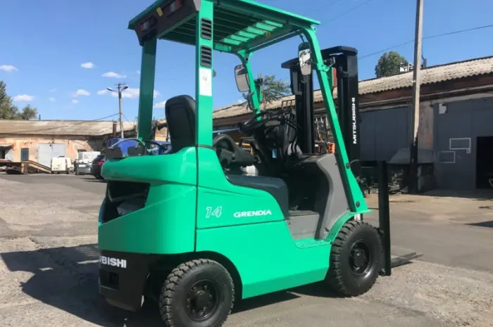 Газ-бензиновый вилочный погрузчик Mitsubishi FGE14T-F34 год выпуска 2015, новая резина- фото № 5