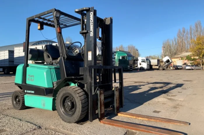 Вилочный газ-бензиновый автопогрузчик Sumitomo с боковым смещением- фото № 4