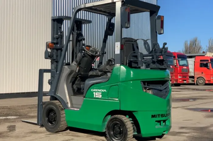 Вилочний навантажувач Mitsubishi KFGE15T-KF2D вагоннiк з щоглою 4.3 метри- фото № 2