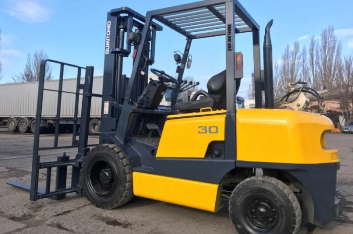 Вилочный японский автопогрузчик Sumitomo на 3 тонны с боковым смещением- фото № 5