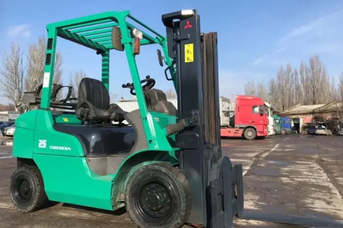 Вилочный газ-бензиновый автопогрузчик Митсубиши с ротатором- фото № 11