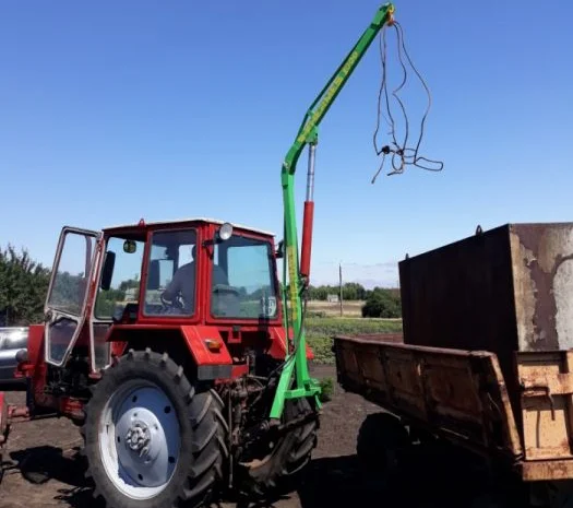 Кран маніпулятор гідравлічний, навантажувач, 1000 кг, для біг-бегів на трактора МТЗ, ЮМЗ- фото № 2