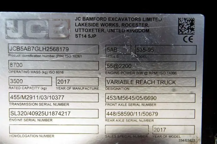 Телескопический погрузчик JCB 535-95 2017 года- фото № 10