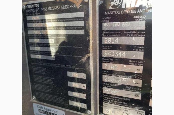 Телескопічний навантажувач Manitou MLT 735-120- фото № 10