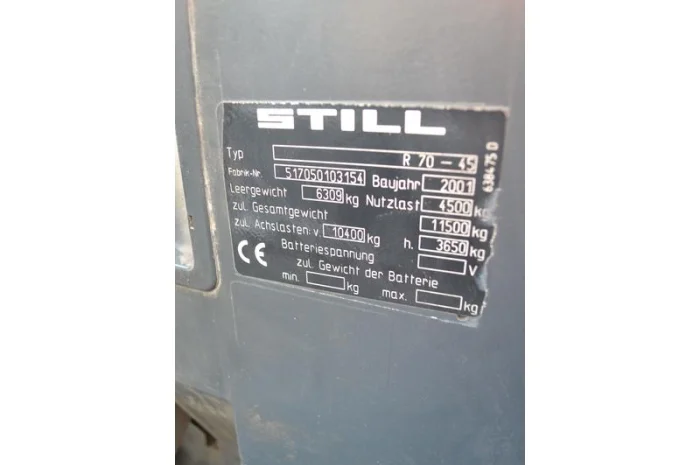 Погрузчик дизельный Still R70-45D, 2001 г., 4.5т., кабина, 5м.подъем- фото № 9