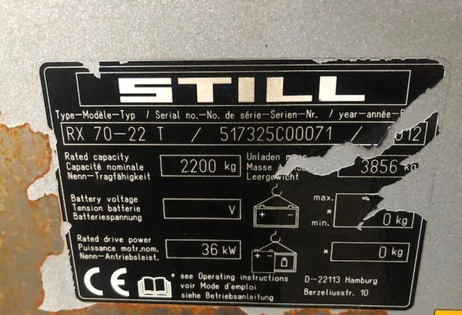 Вилочный погрузчик Still RX70-22T- фото № 4