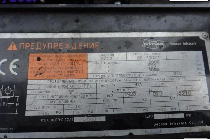 Аренда автопогрузчик б/у Doosan G20G- фото № 5