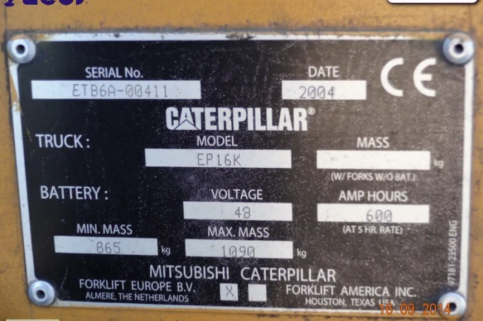 Продам электропогрузчик вилочный б/у Cat EP16K- фото № 5
