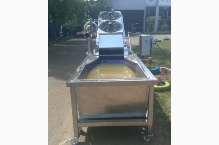Барботажная моечная машина для ягод овощей фруктов с выгрузочным транспортером- фото № 4
