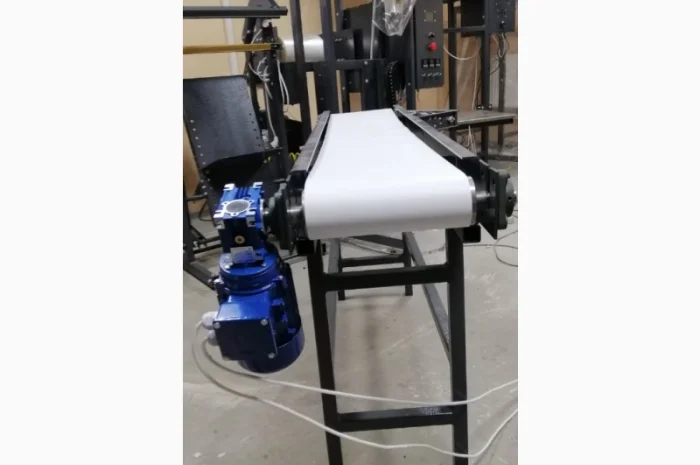 Транспортер ленточный отводящий. Транспортер контроля качества продукции. Конвейер- фото № 2