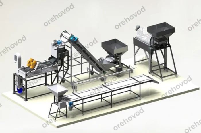 Промислова лінія з переробки фундука та мигдалю (200 кг/год)- фото № 1