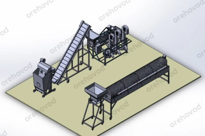 Промислова лінія з переробки волоського горіха (200 кг/год)- фото № 1