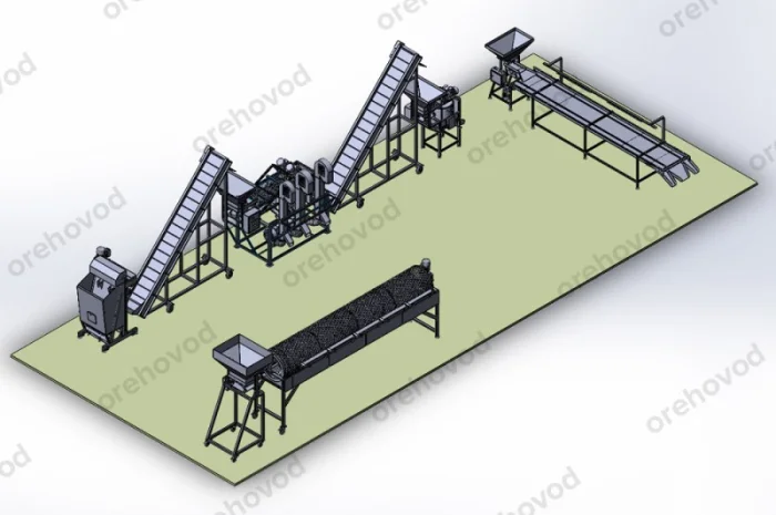 Повний комплекс з переробки волоського горіха (200 кг/год)- фото № 1