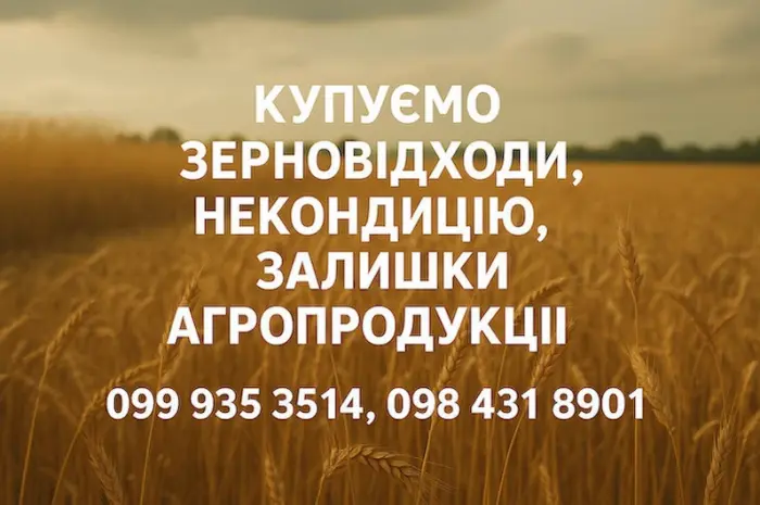 Купуємо некондиційне зерно та зерновідходи- фото № 1