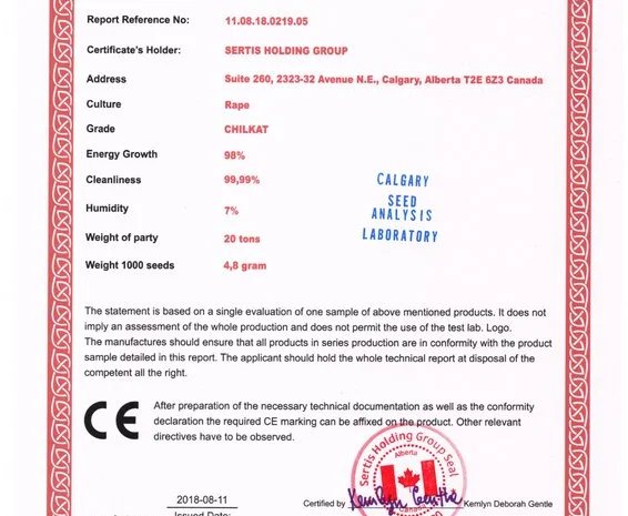 CHILKAT FS-199 – озимый трансгенный рапс- фото № 2