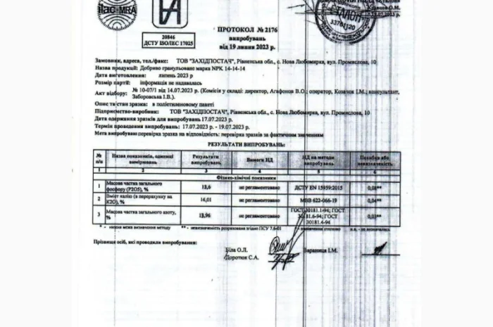 NPK 14.14.14, Азофоска, Нітроамофоска - мінеральна гранула, добриво безхлорне. 20т- фото № 1