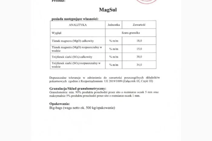 Сульфат магнію Mg-S 18-38 (Гранула)- фото № 3