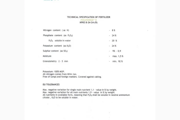 POLIFOSKA 8 NPK (S) 8-24-24(9), добрива- фото № 3